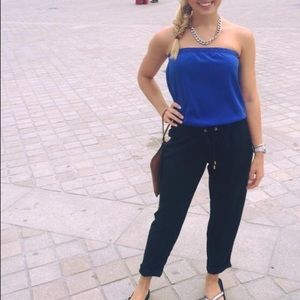 Express blue & black jumpsuit